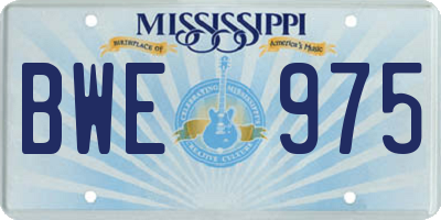 MS license plate BWE975