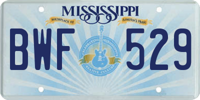MS license plate BWF529