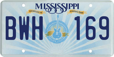 MS license plate BWH169
