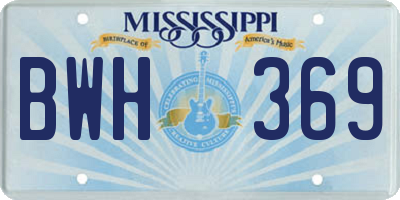 MS license plate BWH369