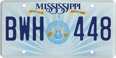 MS license plate BWH448