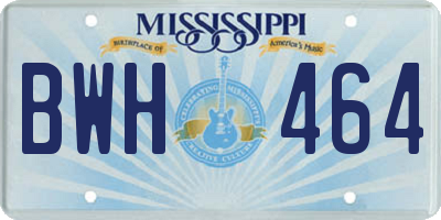 MS license plate BWH464