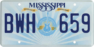 MS license plate BWH659