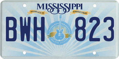 MS license plate BWH823