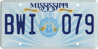 MS license plate BWI079
