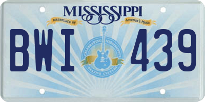 MS license plate BWI439