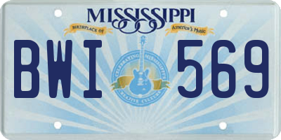MS license plate BWI569