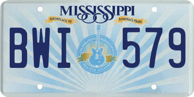 MS license plate BWI579