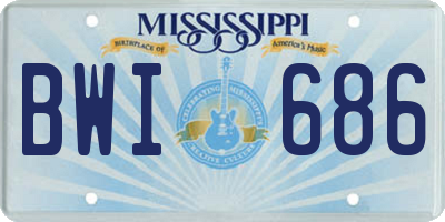 MS license plate BWI686