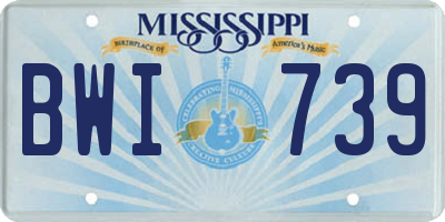 MS license plate BWI739