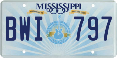 MS license plate BWI797