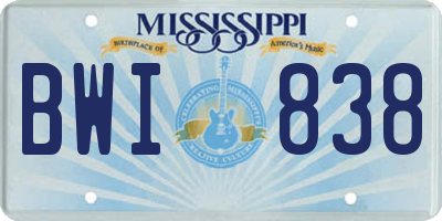 MS license plate BWI838