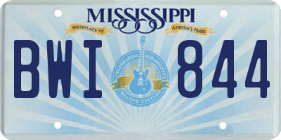 MS license plate BWI844