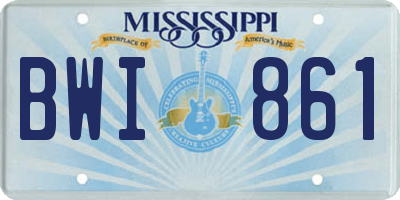 MS license plate BWI861
