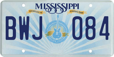 MS license plate BWJ084