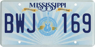 MS license plate BWJ169