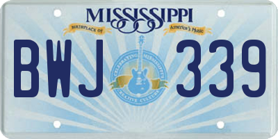 MS license plate BWJ339