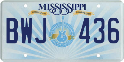 MS license plate BWJ436