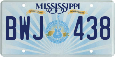 MS license plate BWJ438