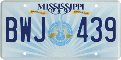 MS license plate BWJ439