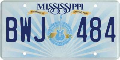 MS license plate BWJ484