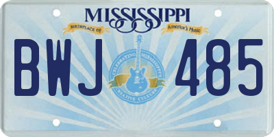 MS license plate BWJ485