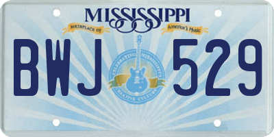 MS license plate BWJ529