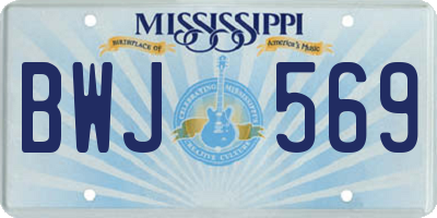 MS license plate BWJ569