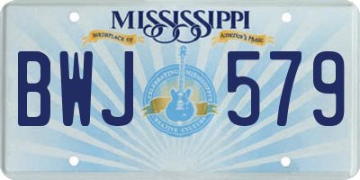 MS license plate BWJ579