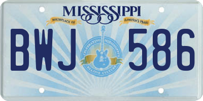 MS license plate BWJ586