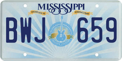 MS license plate BWJ659