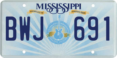 MS license plate BWJ691