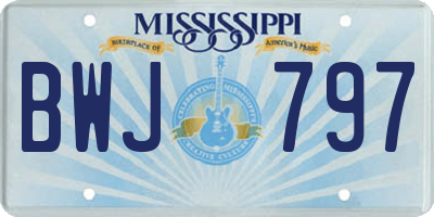 MS license plate BWJ797