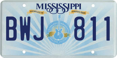 MS license plate BWJ811