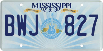 MS license plate BWJ827
