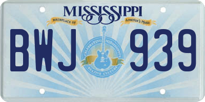 MS license plate BWJ939