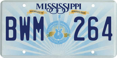 MS license plate BWM264