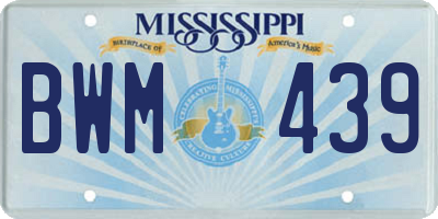 MS license plate BWM439