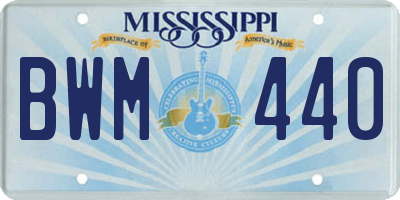 MS license plate BWM440