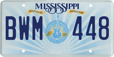 MS license plate BWM448