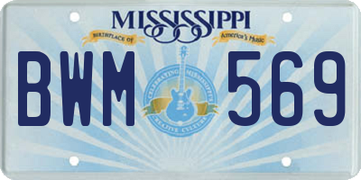 MS license plate BWM569
