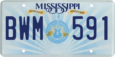 MS license plate BWM591