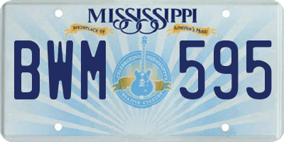 MS license plate BWM595