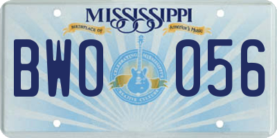 MS license plate BWO056