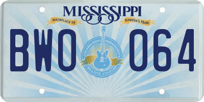 MS license plate BWO064