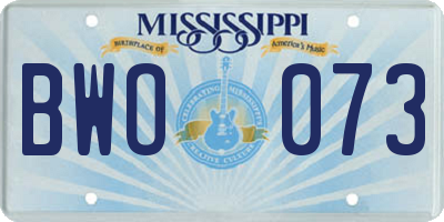 MS license plate BWO073