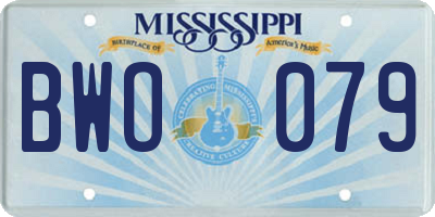MS license plate BWO079
