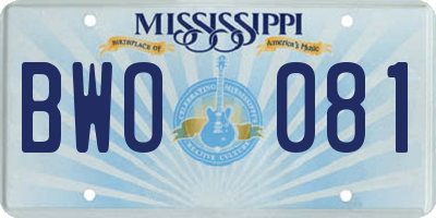 MS license plate BWO081