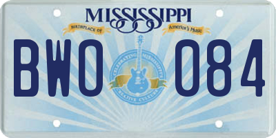MS license plate BWO084