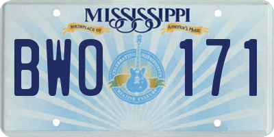 MS license plate BWO171
